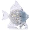 LCCCK Grandi Statuette a Forma di Pesce in Vetro Soffiato a Mano, Decorazione Tropicale, Arte Marina, Scultura Bianca e Blu, Decorazione Moderna per Casa e Mensole