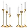 YUNAI 6 portacandele conici in metallo, portacandele in ottone dorato, candelabri vintage per candele a colonna, candelabri decorativi alti per matrimoni, camino, tavolo da pranzo, regalo di inaugurazione