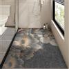 Z·Bling Tappeto Doccia Antiscivolo 80x100cm,Tappetino Vasca in Luffa,Tappeto Bagno Senza Ventose,Tappetino Doccia con Fori di Drenaggio,Motivo Floreale B