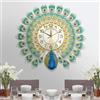 RUETERY Orologio da parete moderno per soggiorno, 60 cm, grande, a forma di pavone, silenzioso, creativo, elegante
