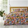 Marimekko - Set copripiumino king size, in percalle di cotone con federe abbinate e chiusura a bottone, decorazione per la casa per tutte le stagioni (rosa rosario, king size)