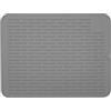 FUBESK Tappetino scolapiatti in silicone, ad asciugatura rapida, 40 cm x 30 cm, resistente al calore, antiscivolo, per bancone della cucina, lavello, frigorifero o cassetto (grigio)