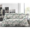 GC ARREDOCASA Gran Foulard Per Divano 180x290cm - GINKO VERDE - Telo Copritutto Singolo Multiuso Copriletto, Telo Copridivano in Cotone Singolo, Telo Arredo 100% finissimo Cotone