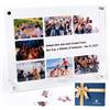 kunyutech Puzzle Personalizzato con Foto in Acrilico con Cornice, Collage Multi Foto con Testo, Regalo Personalizzato per Fidanzato, Amica, Famiglia, Anniversario, Compleanno, Festa del Papà