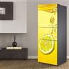 Targawerelax Adesivi per frigorifero decorativi 3d, adesivo per frigorifero che copre completamente la porta del frigorifero copre adesivi murali per decalcomanie da cucina, limone giallo fresco