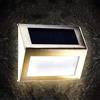 Ycxydr Luci solari da giardino Solar luci scale esterne applique 3LED lampade in acciaio cortile scaletta in acciaio illuminazione stradale giardino esterno a luce solare (Size : Warm Light)