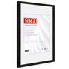 HIMEETIME® 1x Cornice per foto 50x70 cm,Legno di quercia,Nero,Passepartout 40x50cm,Cornice 50x70 con Vetro artificiale infrangibile- Cornice per Grande Quadro,Poster-Solo esposizione da parete