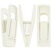 Andiker Set di 20 clip per grucce in velluto, per pantaloni in velluto, colore beige (plastica)