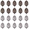NBEADS Pendenti Cabochon, 40 Pezzo/Set 2 Colori Ovali Pendenti Vuoti con Cabochon in Vetro per La Creazione di Gioielli Fai da Te, Cabochon: 40x30 mm