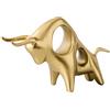 Zyqixluk Bull Decorative Statue Sculture Shelf Decorations Figurine Sculture per Animali in Resina per la scrivania della casa di Ufficio, Regali di Decorazioni Ornamenti,Gold b