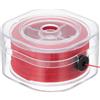 PATIKIL 0,8mm Cordino Elastico Piatto per Braccialetti con Scatole Organizzative 100 Metri Cordino Elastico Trasparente per Creazione Braccialetti, Rosso