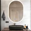 Dibaful Specchio da Bagno 500x750mm con Illuminazione Dimmerabile 3000K 4000K 6500K | Interruttore Touch Funzione Timer IP44 Impermeabile con Luce per Bagno Hotel