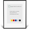 RahmenMax Texas - Cornice portafoto in plastica nera lucida con vetro acrilico trasparente, 90 x 60 cm, colore: Bianco