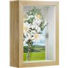 Anhow Cornice 3D Profonda, Cornice 10 x 15 cm Cornici per Foto con Pannello in Vetro Cornici per Quadri da Riempire Profonda 3 cm da appendere alla Parete o sulla Scrivania, Colore Legno
