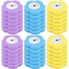 BUTORY 36 ricariche usa e getta per scopino per WC, spugna, spazzola per WC, detergente per la pulizia del bagno, lavandino (blu + viola + giallo)
