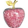 simplmasygenix Soprammobile in cristallo a forma di mela artificiale, fermacarte in vetro a forma di mela, decorazione per la casa, riempita con diamanti finti, frutta, oggetti da collezione