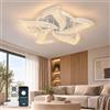 GJZF Plafoniera LED Dimmerabile 65W 6556LM,Lampada da Soffitto Soggiorno | 15-20㎡,6556LM,5%-100%,2988K-7187K,telecomando e App mobile,CRI>90,camera cucina corridoio sala da pranzo