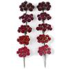 KADADSA 100 piccole rose artificiali miste bordeaux in cinque colori, fiori di carta di gelso, 15-18 mm, per matrimoni e scrapbooking (bordeaux)