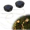 Diealles Shine Ricambi per Luci Solari, Diealles Shine Set di 2 Parti di Ricambio Lampada Solare, Impermeabile Pannello Solare di Ricambio con Lampadine a Led