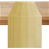 Miuyunya Runner da tavolo giallo moderno lavabile 60 x 100 cm a strisce senape giallo autunnale corto runner da tavolo moderno effetto lino vintage in stile rustico decorazione per cucina interno vacanza