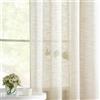 Treatmentex Tende da soggiorno, tende da camera e soggiorno, 136 x 175 cm, 2 pezzi traslucidi testurizzati, lino beige con linguetta posteriore, per ufficio, sala da pranzo, camera da letto