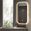 GQJNHUI Specchio Da Parete Angolare Girevole Con Luce, Specchio Da Bagno A LED, 40X70cm,40X80cm,50X80cm,60X90cm Specchio Decorativo Con Cornice In Alluminio, Rotazione A 360°, Luce A 3 Colori Dimmerabile ( Co