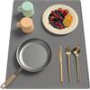 BLESWIN Tappetino Per Lavastoviglie 40 X 50 cm Con Scanalature Integrate, Tappetino Drenante In Silicone, Resistente Al Calore E Facile Da Pulire, Multiuso Per Piano Di Lavoro/Lavello Della Cucina (Grigio)