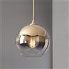 CAPXXIN Lampada a sospensione a sfera in vetro sfumato con specchio cromato industriale di personalità moderna Lampada a sospensione a soffitto con lampadario regolabile creativo per bancone da bar Cucina
