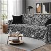 Tata Home Telo Arredatutto Copritutto Matrimoniale Copridivano Copriletto Grandfoulard in Cotone Made in Italy Fantasia Misura 260x290 cm Mod. Zebrato