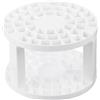 PATIKIL 1pz Portapennelli, Organizzatore di Plastica per Conservazione 49 Fori Pennelli, Supporto Rotondo per Scrivania da Artista e Matite per il Trucco, Bianco