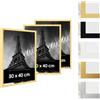 Estancia Confezione da 3 Cornici in Plastica Color Rovere da 30x40 cm - Cornice da 30 x 40 con Vetro Acrilico Infrangibile - Cornice Moderna per Pareti e Tavoli Fotogrammi