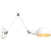 GRAWIT Bianco antico braccio oscillante E27 applique da parete decorazioni per interni lampade da parete industriali nordiche 2 braccio lungo retro 15,7 pollici applique da parete in ferro regolabile per