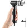 Frdhee Adattatore mandrino 90 gradi, mandrino a serraggio rapido 1-10 mm, attacco angolare 90 gradi adattatore per trapano ad angolo retto, attacco angolare 90 gradi prolunga per trapano 90 gradi trapano ad