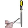 Generic per ascia rettangolare in acciaio - piatta per fresatura a mano in diverse dimensioni, robusto utensile per modellare in metallo, manico ergonomico liscio, costruzione ad alta resistenza