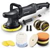 OUTFYT 700W auto lucidatrice da 6 pollici 21mm Orbit Dual Action Auto Polisher Variabile Velocità Sander ,Alte prestazioni(With crystal wax)