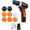 OUTFYT Lucidatrice for auto senza fili 12V Cacciavite elettrico Trapano Cordless M10 La nostra porta Smerigliatrice portatile da 120W ,Alte prestazioni(Polisher K1)
