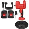 OutFyt Miscelatore portatile del calcestruzzo della parete cazzuola cabina di cemento levigatrice cordone 1700W con la batteria ricaricabile ,Alte prestazioni(2 Battery)