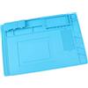 EffiFish Tappetino di riparazione antistatico in silicone con zone magnetiche, resistente al calore fino a 500 °C, tappetino da lavoro scanalato per saldatura del telefono, blu 45 x 30 cm