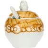 THUN, Zuccheriera in Porcellana, Linea AbbracciAMI, Zuccheriera da Collezione, Idea Regalo per Natale, 370 ml, Ø 10.25 cm, 9.60 cm h