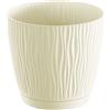 Prosperplast Vaso da fiori 0,6L Sandy P 28,2x28,2x26 cm, Crema