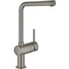 Grohe Minta rubinetto da cucina, orientabile, 31375AL0, Minta hard graphite spazzolato [Rubinetteria da Cucina > Rubinetti da Cucina]