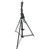 KUPO 483BT Stativo Wind-Up 3 Sezioni con Autobloccaggio Automatico, Altezza Max 3,8m, Carico 30kg, Testa Universale 28/16mm, Gamba Livellante, Nero