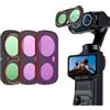 Generic Set di filtri ND e CPL per Insta360 Luna Ultra, CPL ND8 ND16 ND32 ND64 UV LPR Diffusion 1/4 filtri accessori per obiettivo della fotocamera, lenti in vetro ottico/telaio in alluminio (CPL+ND8+ND16)