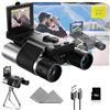 Anminto Binocolo digitale con fotocamera, zoom digitale 8x, display LCD da 2 pollici, fotocamera da 40 MP, video 2,5 K, ideale per concerti, bird watching e avventure all'aria aperta, con scheda SD da 32 GB