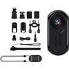 EffiFish per Mini Action Camera 1080P con schermo, videocamera compatta indossabile per moto Vlog e sport all'aria aperta, bianco (nero)