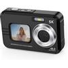 Generic Fotocamera Subacquea 5K Resistente All'acqua con Messa a Fuoco Automatica da 48 MP per lo Snorkeling e le Vacanze in Famiglia Compatta e Facile da Usare (BLACK)