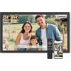 BSIMB Grande cornice digitale da 24 pollici, 1920 x 1080 FHD WiFi, cornice digitale elettronica, display da 32 GB, montaggio a parete incluso, condividi immagini/video tramite app, facile