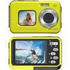 Fockety Fotocamera Subacquea 4K, Fotocamera Digitale Impermeabile da 48 MP con Messa a Fuoco Automatica da 11,5 Piedi con Scheda da 32 GB, Zoom Digitale 16X e Luce di Riempimento (YELLOW)