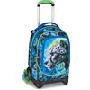 SJ GANG STYLE JAM GANG Trolley New Tech, 33 L, Triplo Uso, Zaino Sganciabile, Doppio Scomparto, Spallacci a Scomparsa, Tasca Porta Borraccia, Scuola e Tempo Libero, Turchese Fluo, Bambini, blu