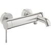 GROHE Essence Rubinetto Miscelatore Monocomando per Vasca-Doccia New, cromatura StarLight, Made in Germany, Cromo Spazzolato 33624DC1